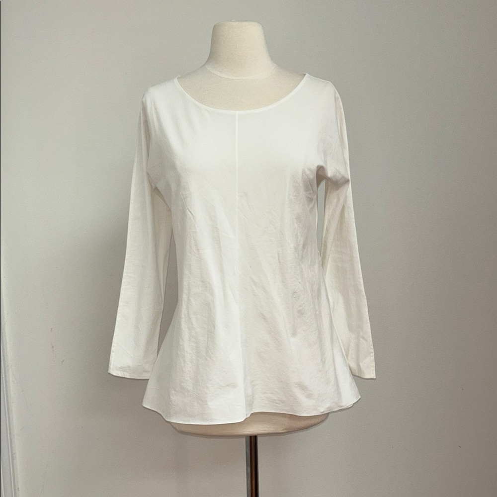 THE ROW White Belted Women's Blouse Cotton Elastane - Picture 4 of 10